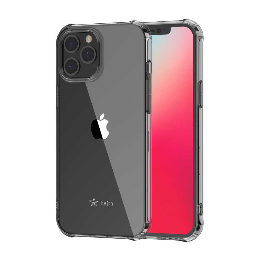 Apple iPhone 12 Pro Kılıf Kajsa Transparent Kapak Gri