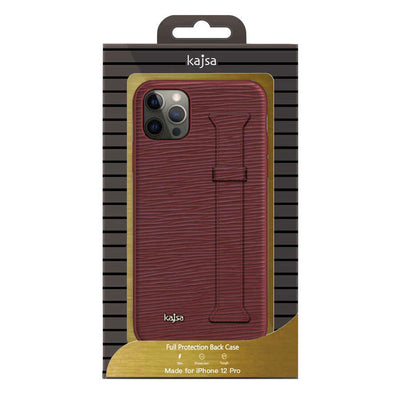 Apple iPhone 12 Pro Kılıf Kajsa Wave Pattern Handstrap Kapak Yeşil