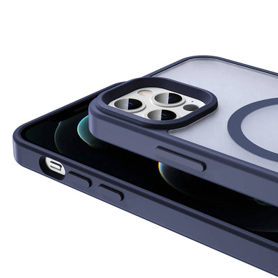 Apple iPhone 12 Pro Kılıf M-safe Şarj Özellikli Mat Arka Yüzey Zore Sio Kapak Lila