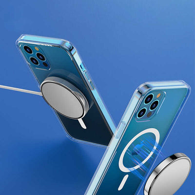 Apple iPhone 12 Pro Kılıf Wiwu Magnetic Crystal Kapak Renksiz