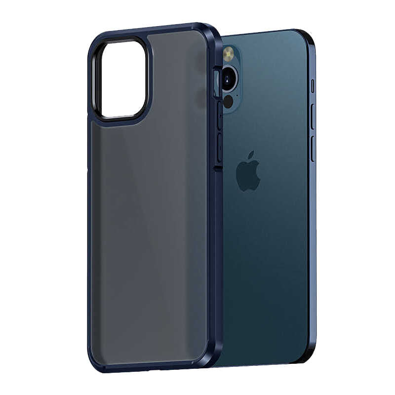 Apple iPhone 12 Pro Kılıf Wlons H-Bom Kapak Lacivert