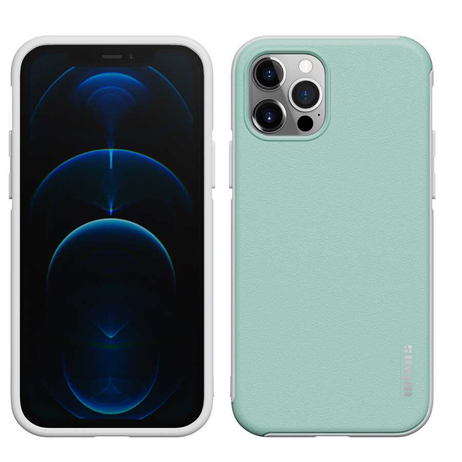 Apple iPhone 12 Pro Kılıf Wlons Hill Kapak Açık Yeşil