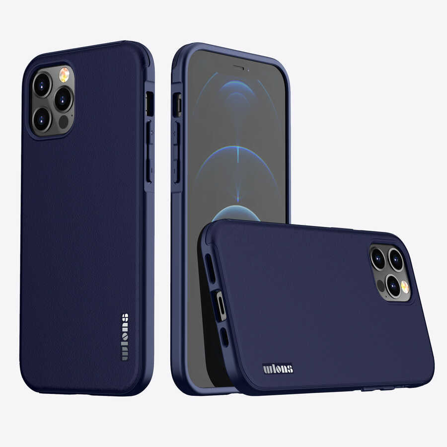 Apple iPhone 12 Pro Kılıf Wlons Hill Kapak Lacivert