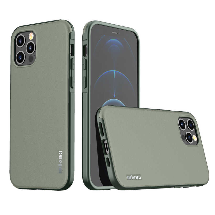 Apple iPhone 12 Pro Kılıf Wlons Hill Kapak Gri