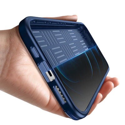 Apple iPhone 12 Pro Kılıf Wlons Hill Kapak Mavi