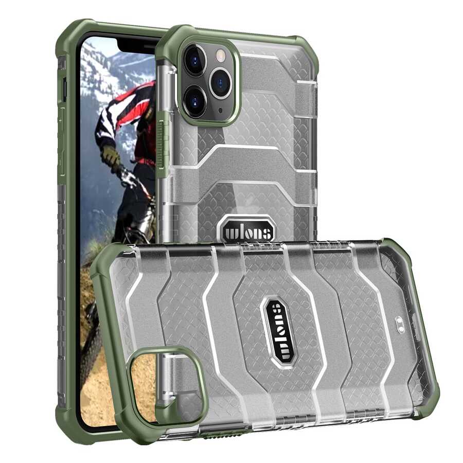 Apple iPhone 12 Pro Kılıf Wlons Mit Kapak Yeşil