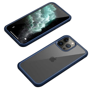 Apple iPhone 12 Pro Kılıf Zore Dor Silikon Temperli Cam Kapak