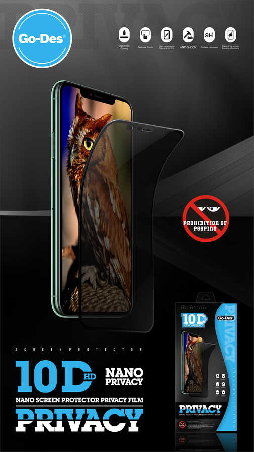 iPhone 12 Pro Max Go Des Privacy Ekran Koruyucu