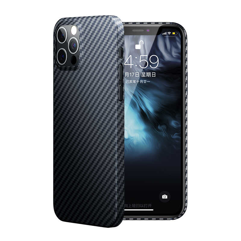 Apple iPhone 12 Pro Max Kılıf Benks Aramid Kapak Siyah