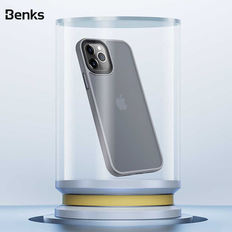 Apple iPhone 12 Pro Max Kılıf Benks Hybrid Kapak Beyaz