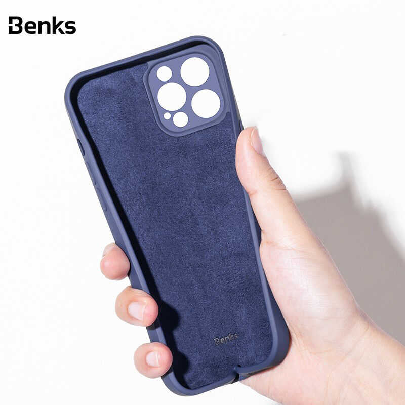 Apple iPhone 12 Pro Max Kılıf Benks Painting TPU Kapak Lacivert