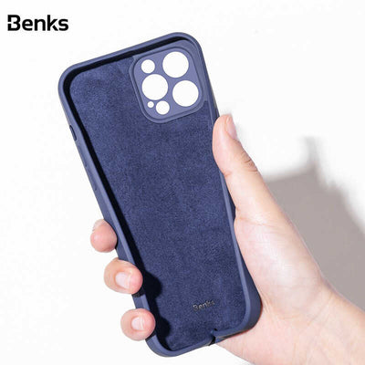 Apple iPhone 12 Pro Max Kılıf Benks Painting TPU Kapak Lacivert