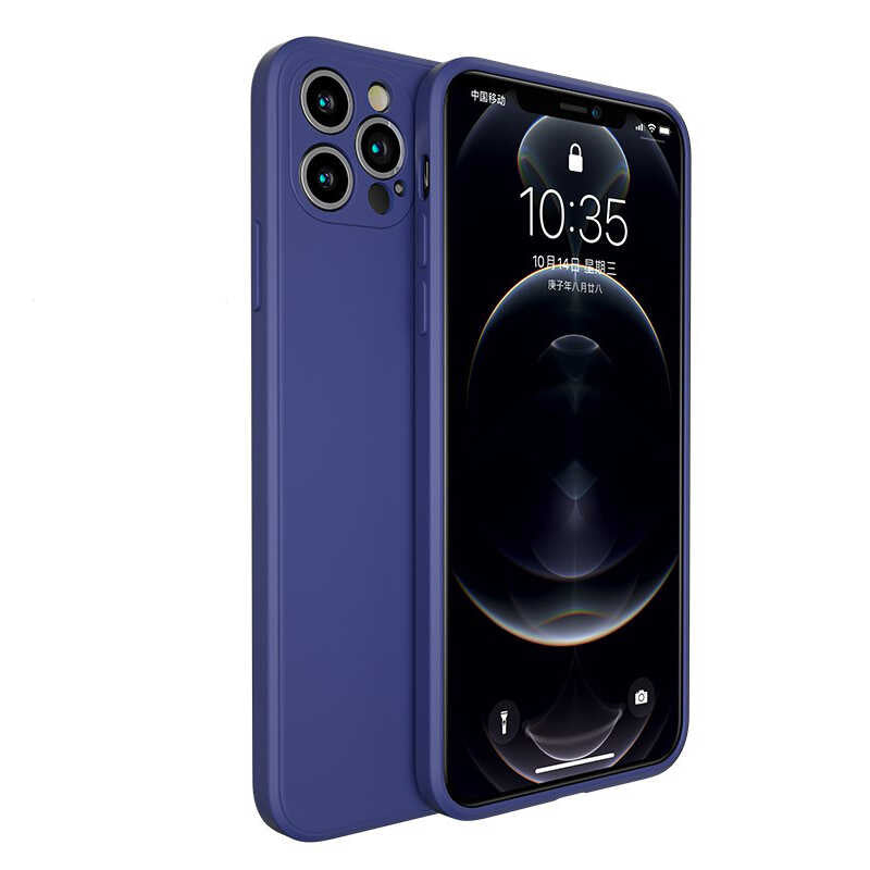 Apple iPhone 12 Pro Max Kılıf Benks Painting TPU Kapak Lacivert