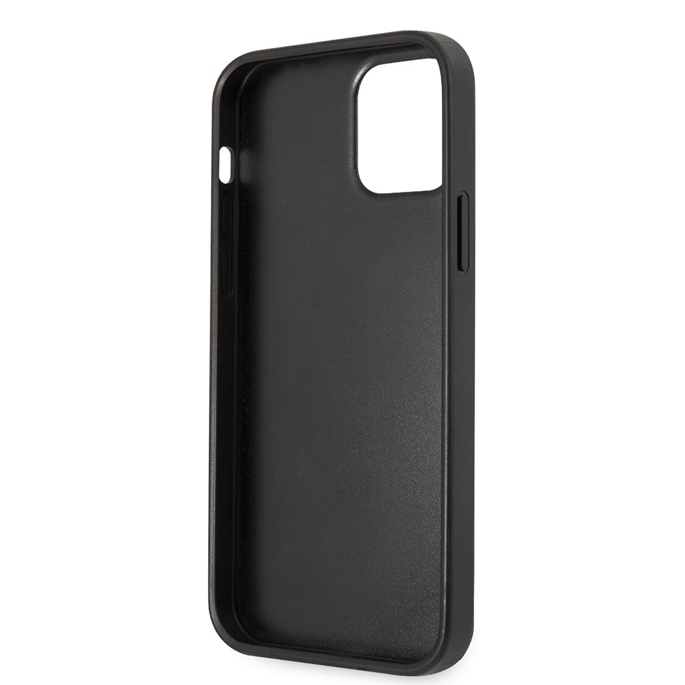 iPhone 12 Pro Max Kılıf Guess Orjinal Lisanslı PU Deri Büyük Metal Logo Dizaynlı Kılıf