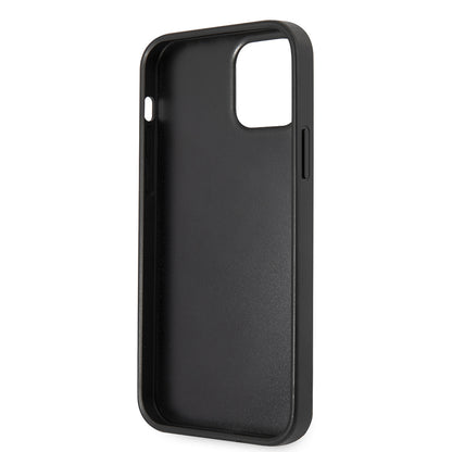 iPhone 12 Pro Max Kılıf Guess Orjinal Lisanslı PU Deri Büyük Metal Logo Dizaynlı Kılıf