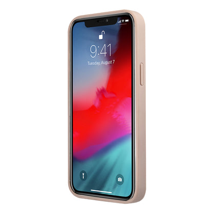 iPhone 12 Pro Max Kılıf Guess Orjinal Lisanslı PU Deri Büyük Metal Logo Dizaynlı Kılıf