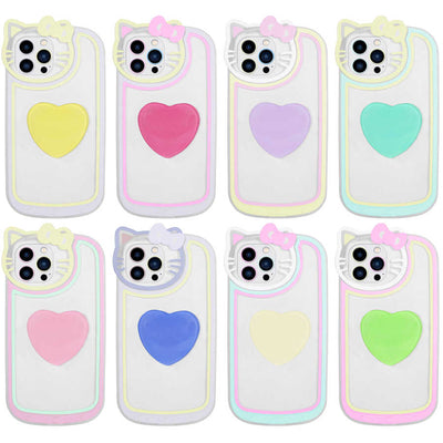 Apple iPhone 12 Pro Max Kılıf Kedi Figürlü Transparan Pop Soketli Zore Ritmik Kapak Yeşil