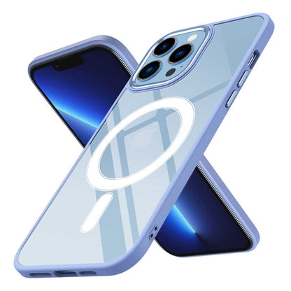 iPhone 12 Pro Max Kılıf Wireless Şarj Özellikli Zore Krom M-safe Silikon Kılıf