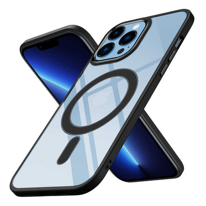 iPhone 12 Pro Max Kılıf Wireless Şarj Özellikli Zore Krom M-safe Silikon Kılıf