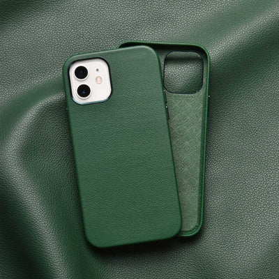 Apple iPhone 12 Pro Max Kılıf Wiwu Calfskin Kapak Kahverengi