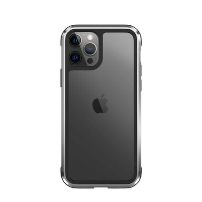 Apple iPhone 12 Pro Max Kılıf Wiwu Defens Armor Kapak Gümüş