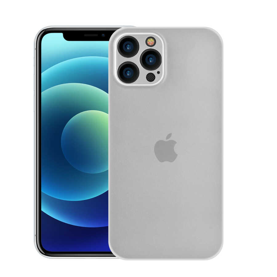Apple iPhone 12 Pro Max Kılıf Wiwu Skin Nano PP Kapak Beyaz