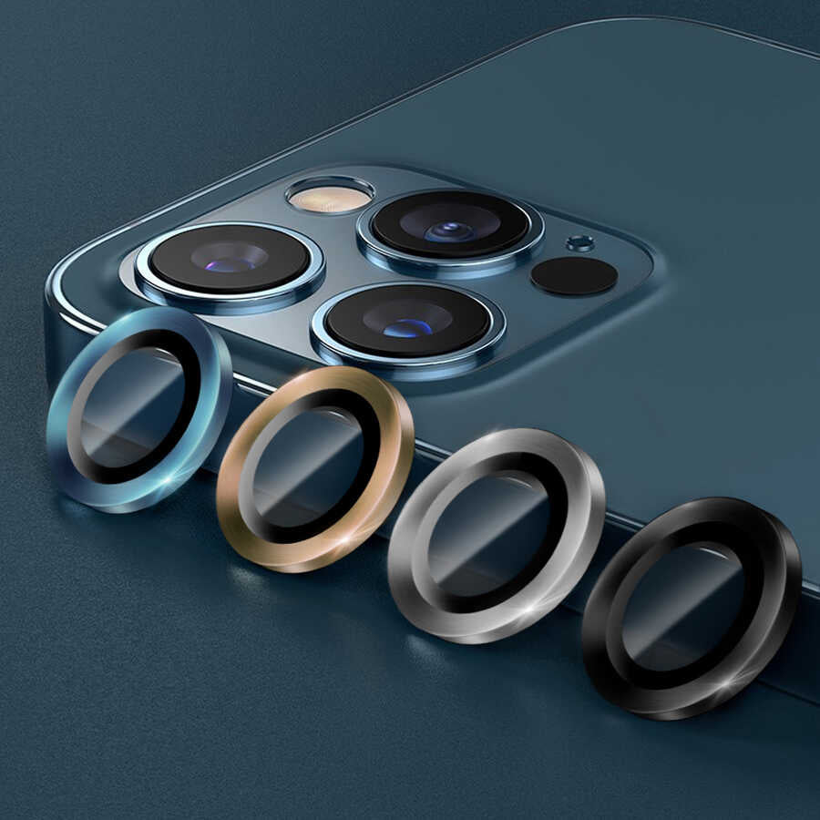 Apple iPhone 12 Pro Wiwu Lens Guard Mavi