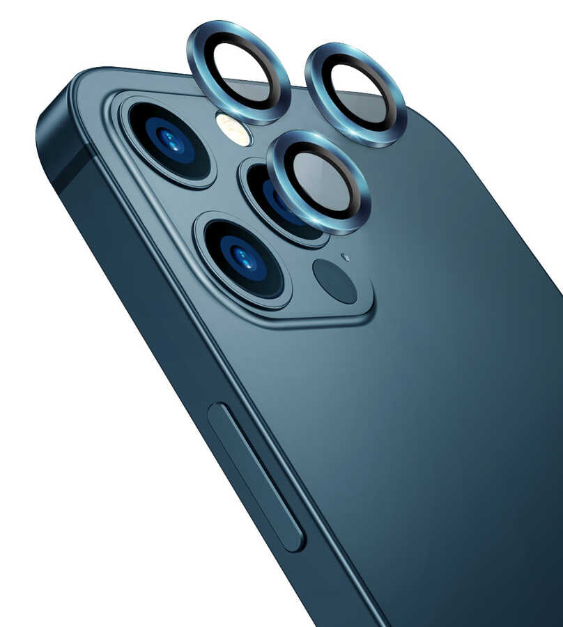 Apple iPhone 12 Pro Wiwu Lens Guard Mavi