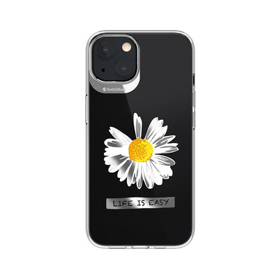 Apple iPhone 13 Kılıf Çift IMD Baskılı Lisanslı Switcheasy Artist Daisy Kapak Renksiz