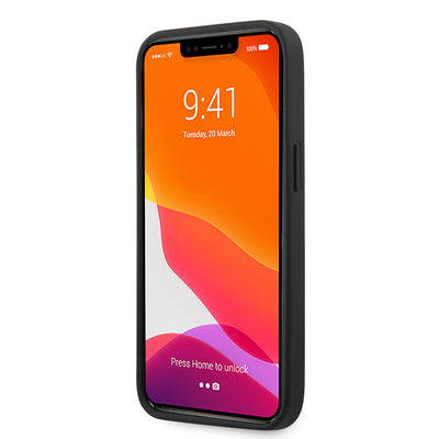 Apple iPhone 13 Kılıf Ferrari Orjinal Lisanslı PU Deri Ve Karbon Dizayn Kapak Kırmızı