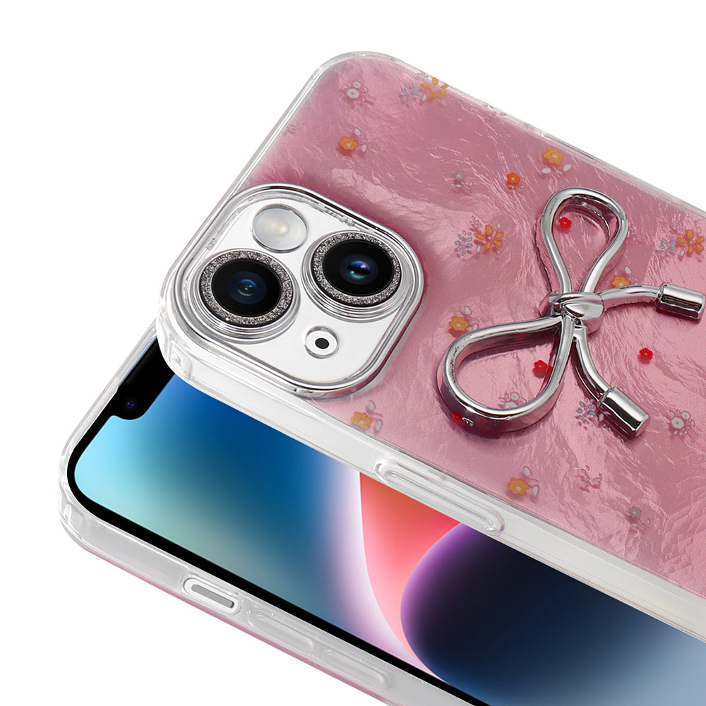 Apple iPhone 13 Kılıf Kamera Korumalı Figürlü Zore Ponti Silikon Kapak Lila