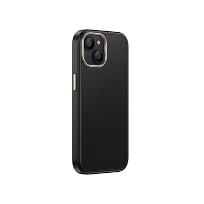Apple iPhone 13 Kılıf M-safe Şarj Özellikli Karbon Fiber Görünümlü Zore Antina Kapak Siyah