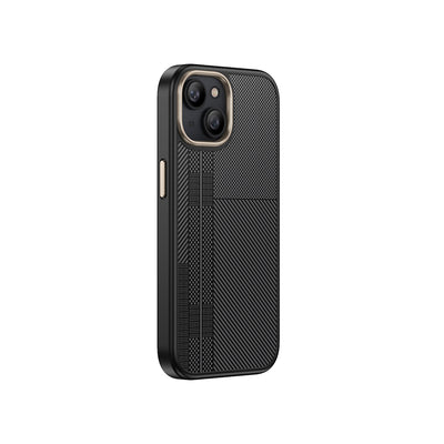 Apple iPhone 13 Kılıf M-safe Şarj Özellikli Karbon Fiber Görünümlü Zore Antina Kapak Siyah