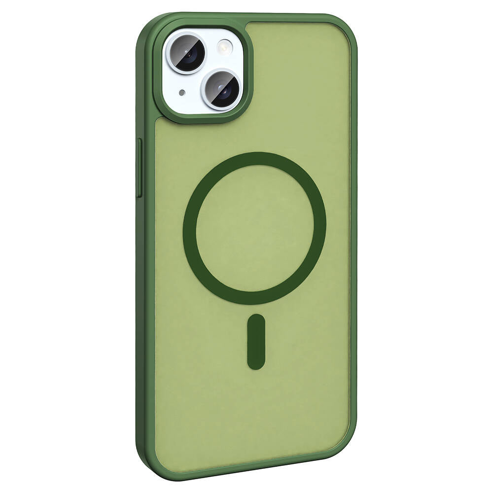 Apple iPhone 13 Kılıf M-safe Şarj Özellikli Mat Arka Yüzey Zore Sio Kapak Siyah