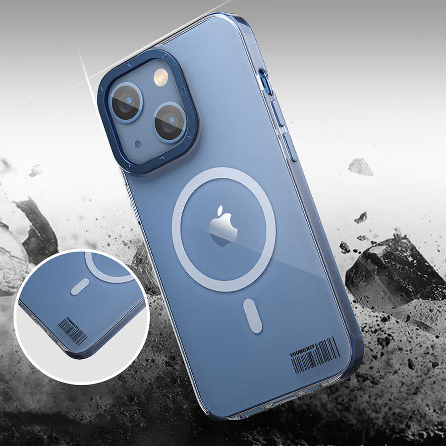 iPhone 13 Kılıf M-safe Şarj Özellikli Youngkit Coloured Glaze Serisi Kılıf