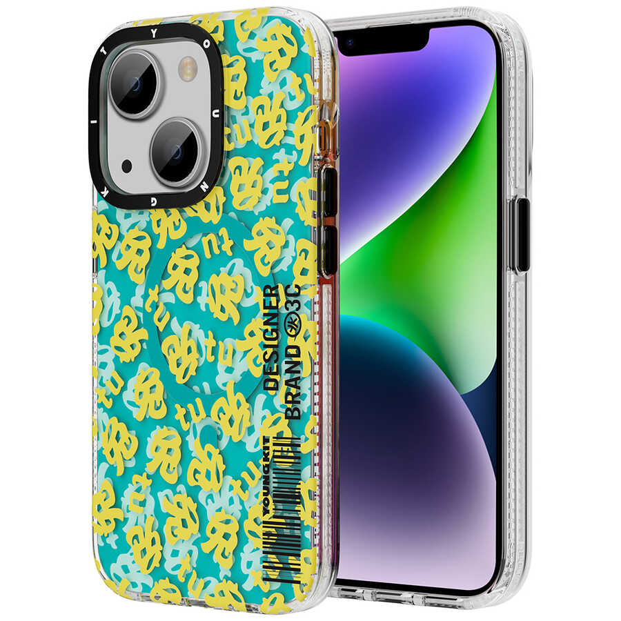 iPhone 13 Kılıf M-safe Şarj Özellikli Youngkit Play Rabbit Serisi Kılıf