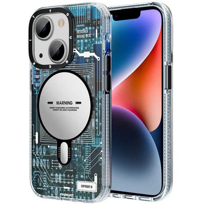 iPhone 13 Kılıf M-safe Şarj Özellikli YoungKit Technology Serisi Kılıf