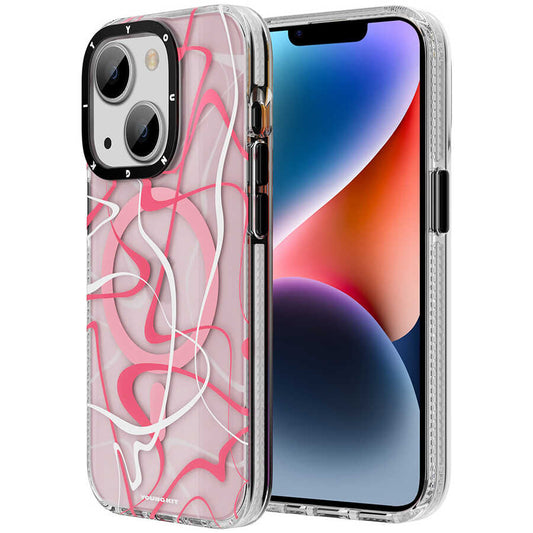 iPhone 13 Kılıf M-safe Şarj Özellikli Youngkit Water-Ink Serisi Kılıf