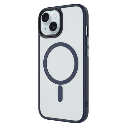 iPhone 13 Kılıf Mat Arka Yüzey Wireless Şarj Özellikli Zore Flet M-safe Kılıf