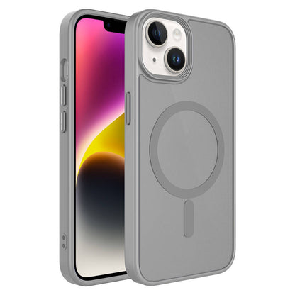 iPhone 13 Kılıf Mat Arka Yüzey Wireless Şarj Özellikli Zore Flet M-safe Kılıf