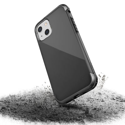 Apple iPhone 13 Kılıf Raptic Air Serisi Airbag Tasarımlı Metal Köşelikli Şeffaf Kapak Mor