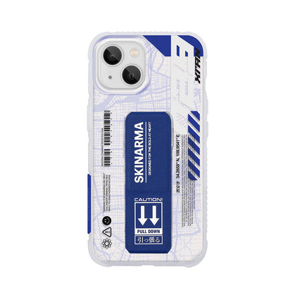 iPhone 13 Kılıf Skinarma Şeffaf Desenli Standlı Ryoiki Kılıf