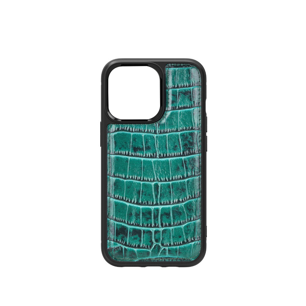 iPhone 13 Kılıf Wiwu Croco Pattern Calfskin Orjinal Deri Kılıf