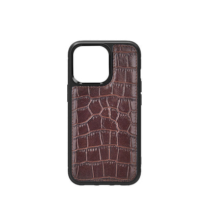 iPhone 13 Kılıf Wiwu Croco Pattern Calfskin Orjinal Deri Kılıf
