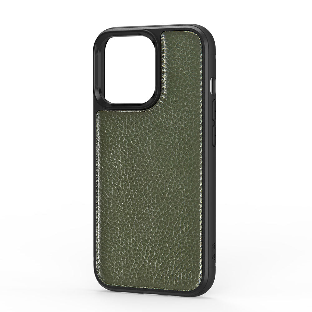 iPhone 13 Kılıf Wiwu Genuine Leather Plastic Calfskin Orjinal Deri Kılıf
