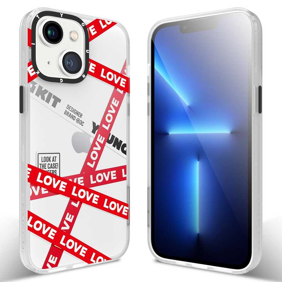 Apple iPhone 13 Kılıf YoungKit Holiday Serisi Kapak Beyaz