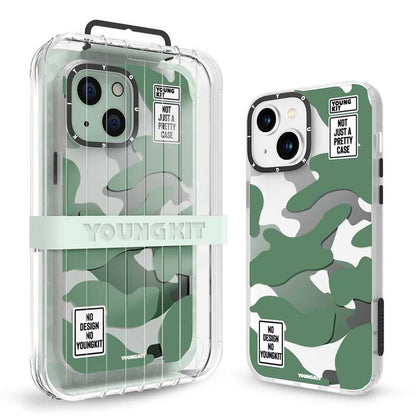 iPhone 13 Kılıf YoungKit Kamuflaj Serisi Kılıf