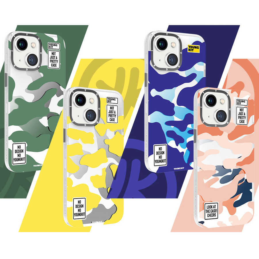 iPhone 13 Kılıf YoungKit Kamuflaj Serisi Kılıf