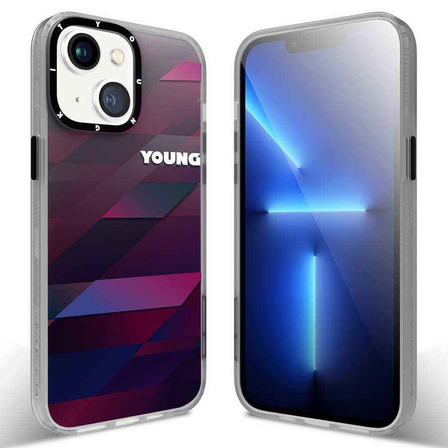 Apple iPhone 13 Kılıf YoungKit Klasik Serisi Kapak CL003 Purple