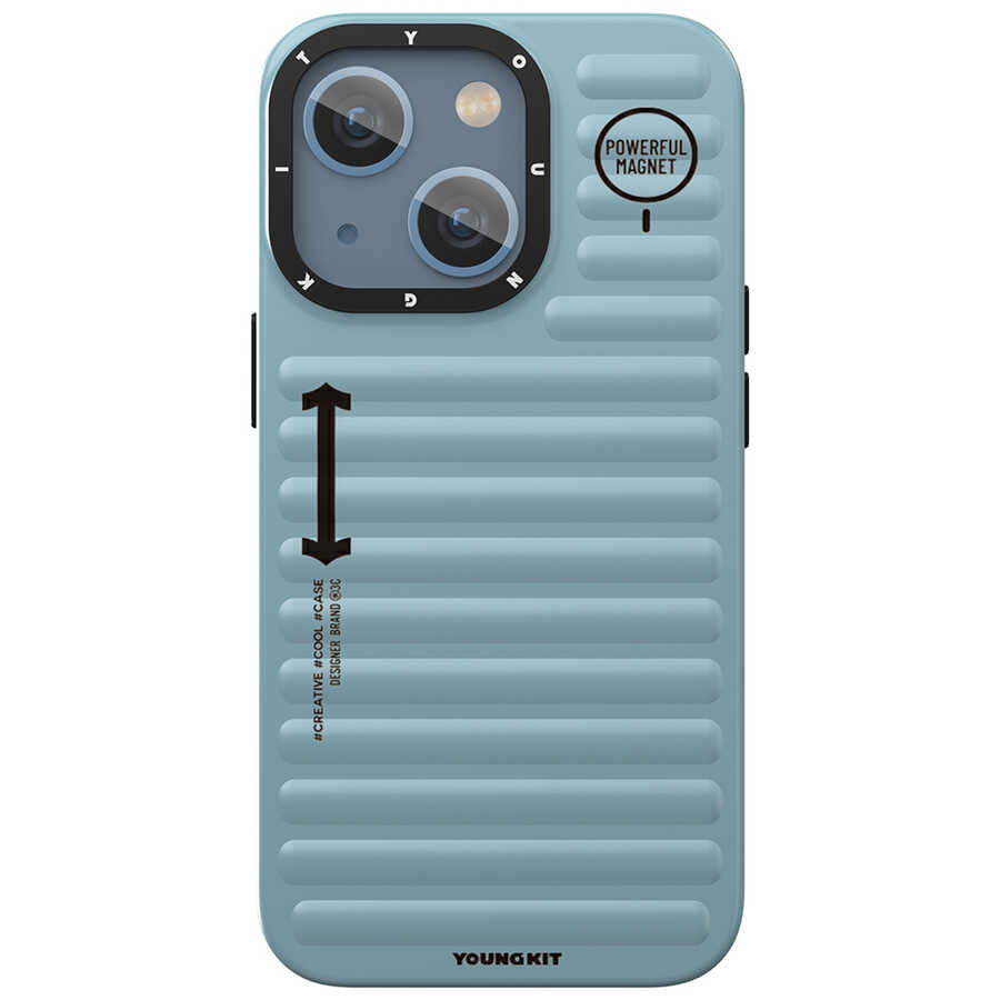 Apple iPhone 13 Kılıf YoungKit Plain Coloured Serisi Kapak Yeşil